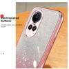 KEYSION Luxury Plating Glitter Phone Case for OPPO Reno 10 Pro 5G Transparent Soft TPU Shockproof Back Cover for OPPO Reno10 5G