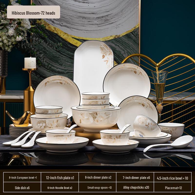 72-teiliges nordisches Keramik-Geschirrset