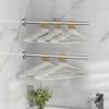 Stainless Steel Towel Bar for Bathroom, Wall-Mounted Towel Rack, 15.75inch Long, Available in Black Brushed End