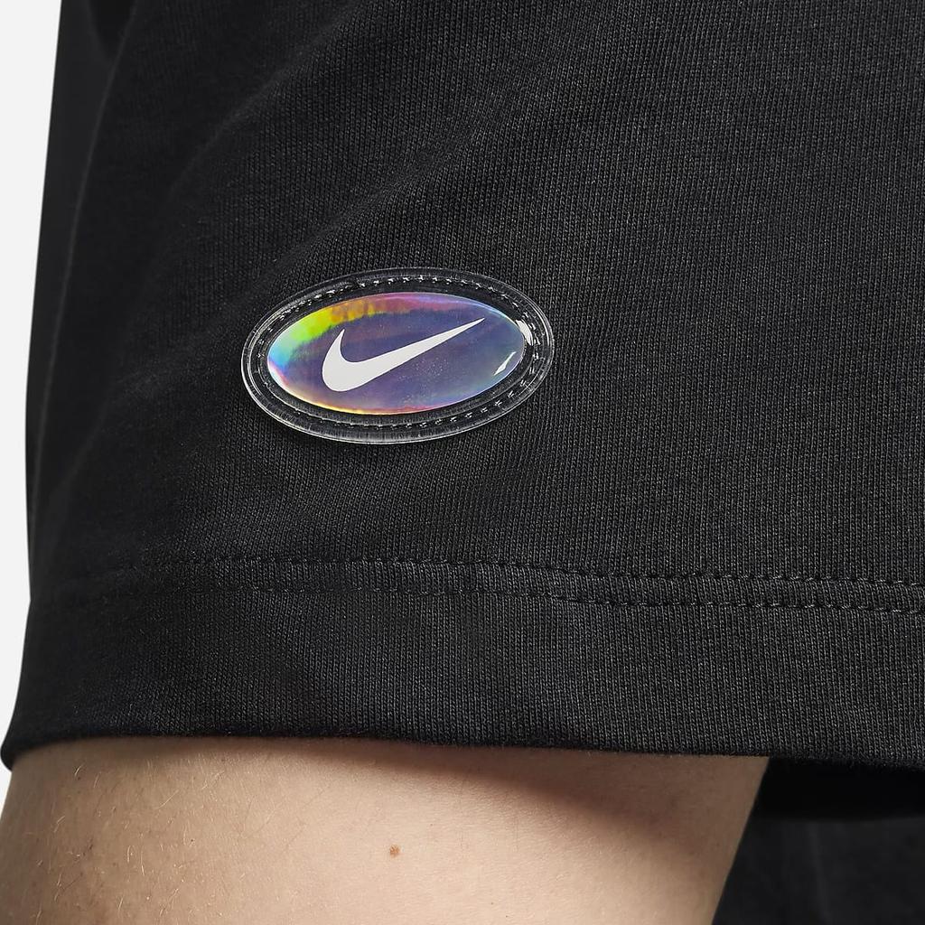 Nike T Shirts Men's Black Crew Neck Moderate Straight Fit FV3746-010
