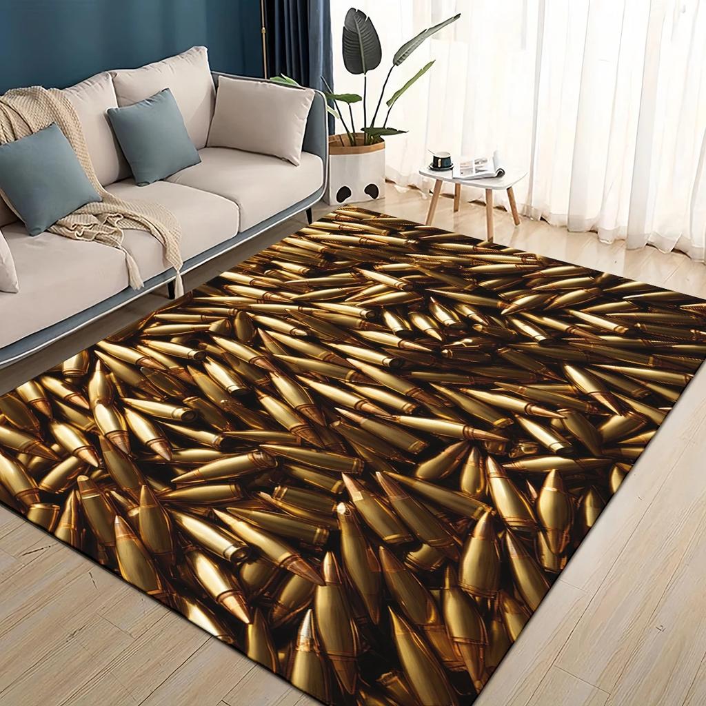 27 Arten Coole Verschiedene Arten von Pistolenkugeln Teppich für Wohnzimmer Schlafzimmer Haus Sofadekoration, Kinder Spielen Rutschfeste Bodenmatte
