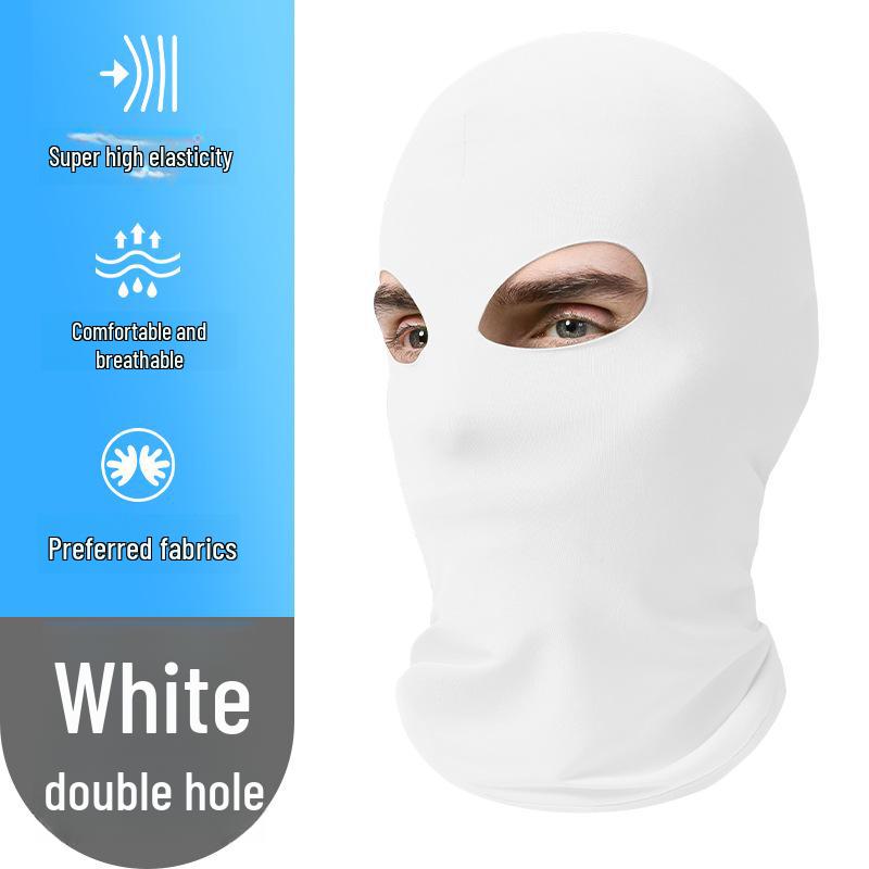 

Спортивная маска Ice Silk Sunshade Mask: Быстросохнущая, однотонная, трехдырочная балаклава для езды на велосипеде One Size