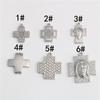 Stainless Steel Square Cross Pendant Charm for DIY Jewelry