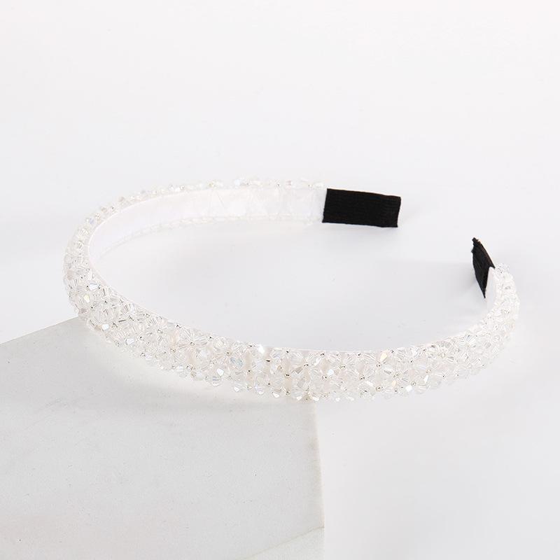 

Ручная работа Расшитая бисером повязка на голову Тонкая Перекрестная Цветной бисер Плетеная повязка для волос Веревка для волос Женские аксессуары для волос