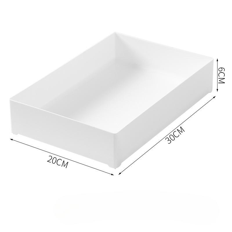 Organizér na dělicí box do zásuvek, úložný box na stůl, kuchyňský obdélníkový úložný box, plastový malý box