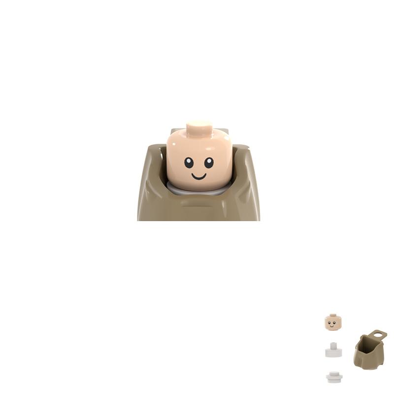 Bambini Neonato Carrellino Carino Blocchi da Costruzione Neonato Giocattoli MOC Collezione Bambini Regalo Ragazzo Ragazza Città 25128 24581 100662 18855 37822