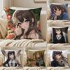 R-Rin S-Shibuya Cartoon Animation Pillow Case Anti-dustmite Pillowcase Invisible Zipper Silky Short Plush Sofa Cushion Cover