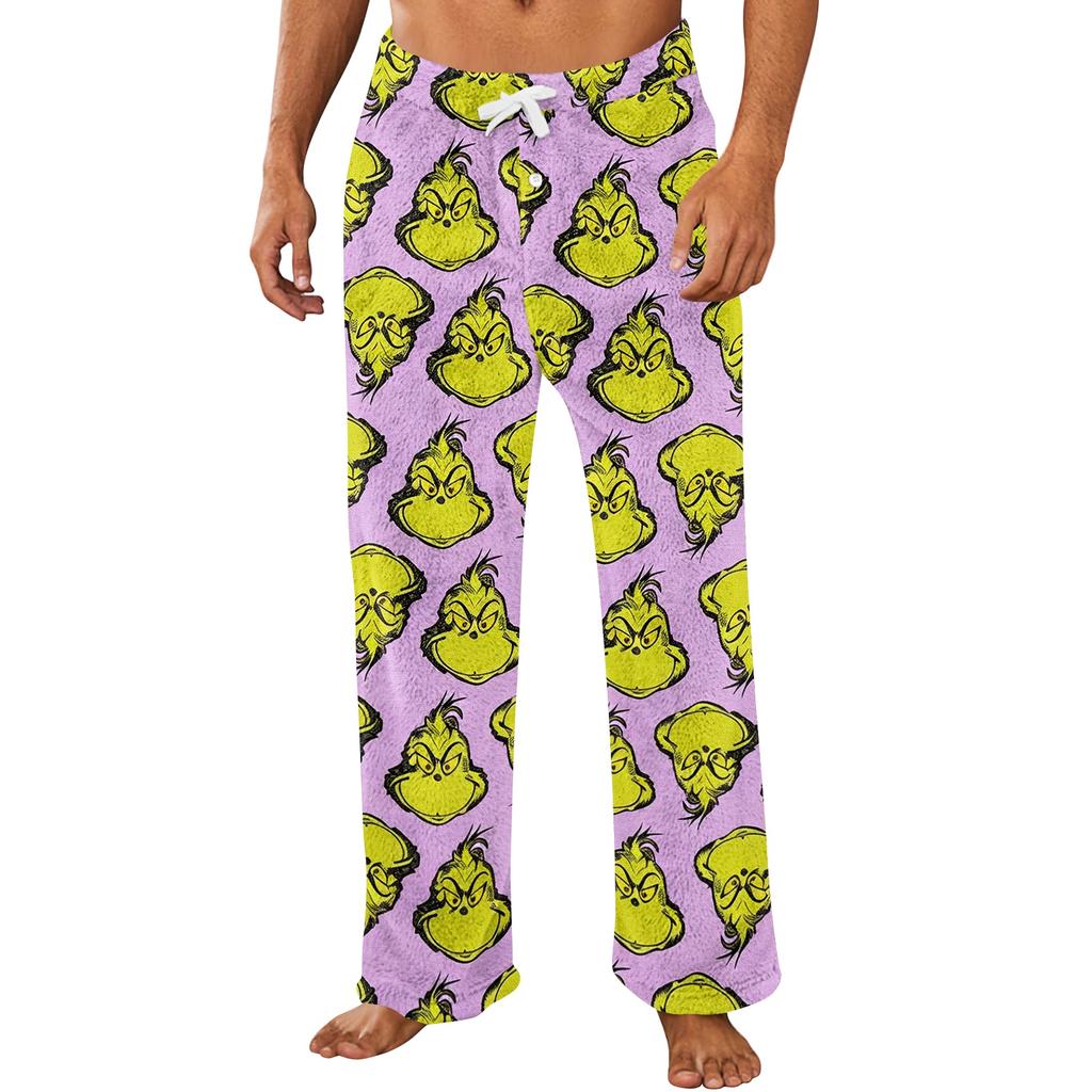 Men's Loose Fit Jogger Pants with Pockets Christmas Print for Running and Casual Wear