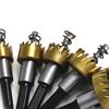 5Pcs Hole Saw Drill Bit Set Woodworking Opener Tool for Metal Iron Plate Reaming with Box Tit Plating