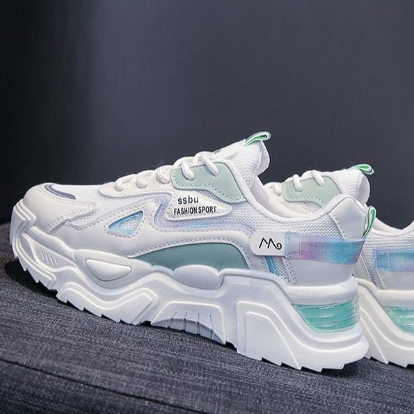 Turnschuhe Frauen Plattform Flache Schuhe Frau Schuhe Grün Casual Trainer Damen Chunky Sneakers Frauen Schuhe
