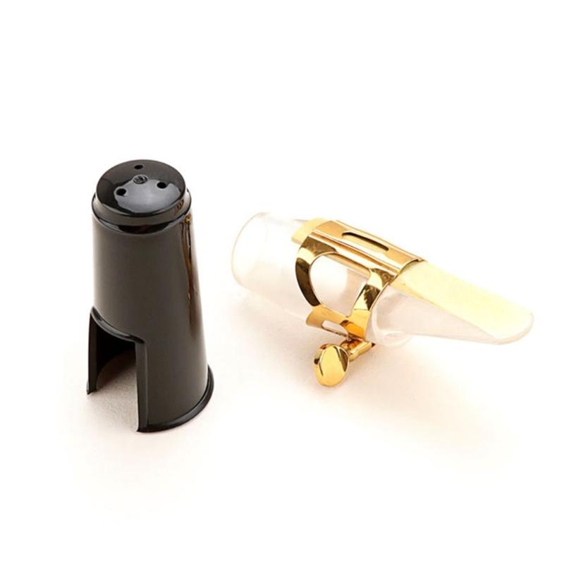 Alto Saxophone Plastic Mouthpiece Kit Includes Plastic Cap Metal Buckle Reed Pads Musical Instrument Replacement Parts