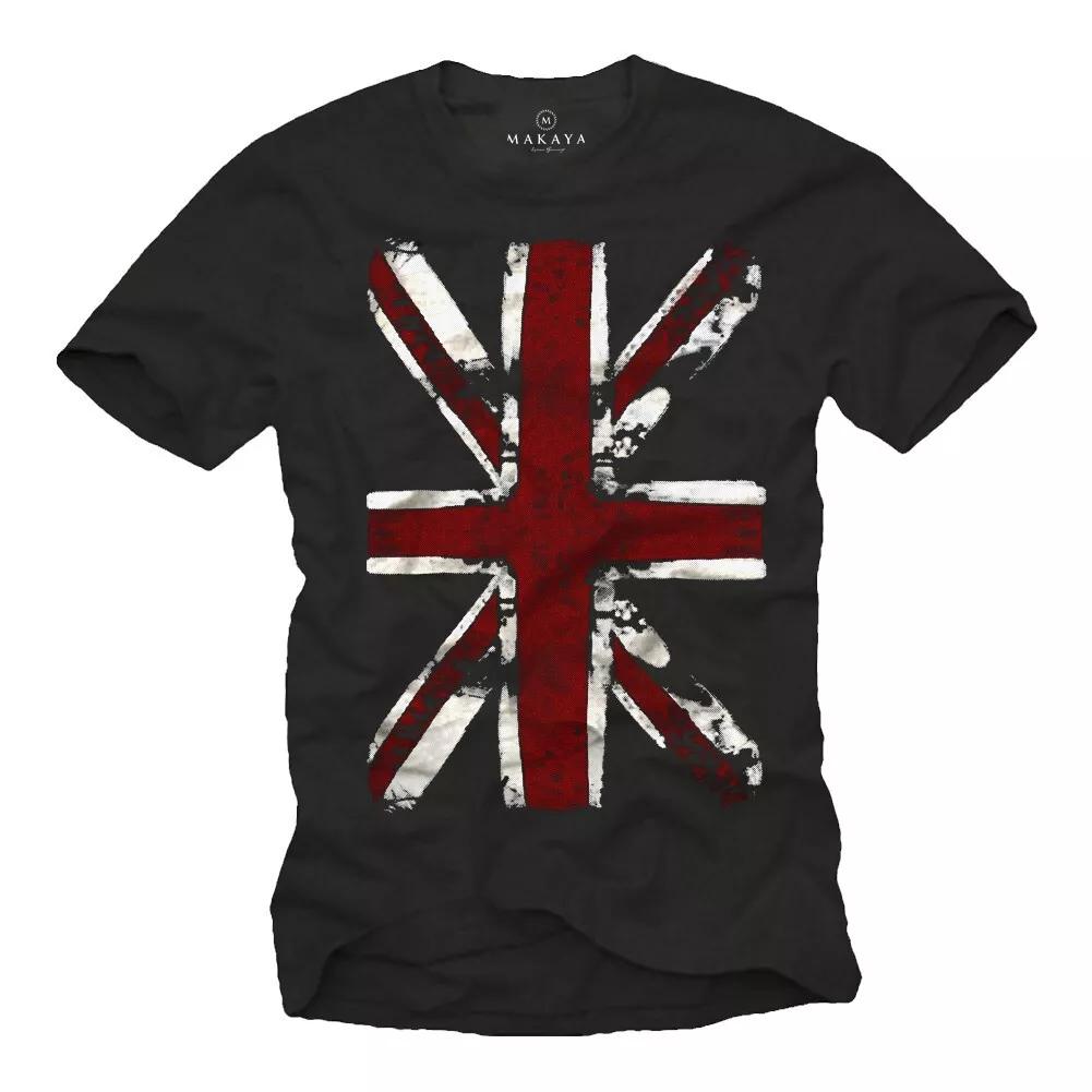 UNION JACK MENS T shirt WITH ENGLAND FLAG - SHORT SLEEVE UK PUNK ROCK MUSIC TEE 4XL
