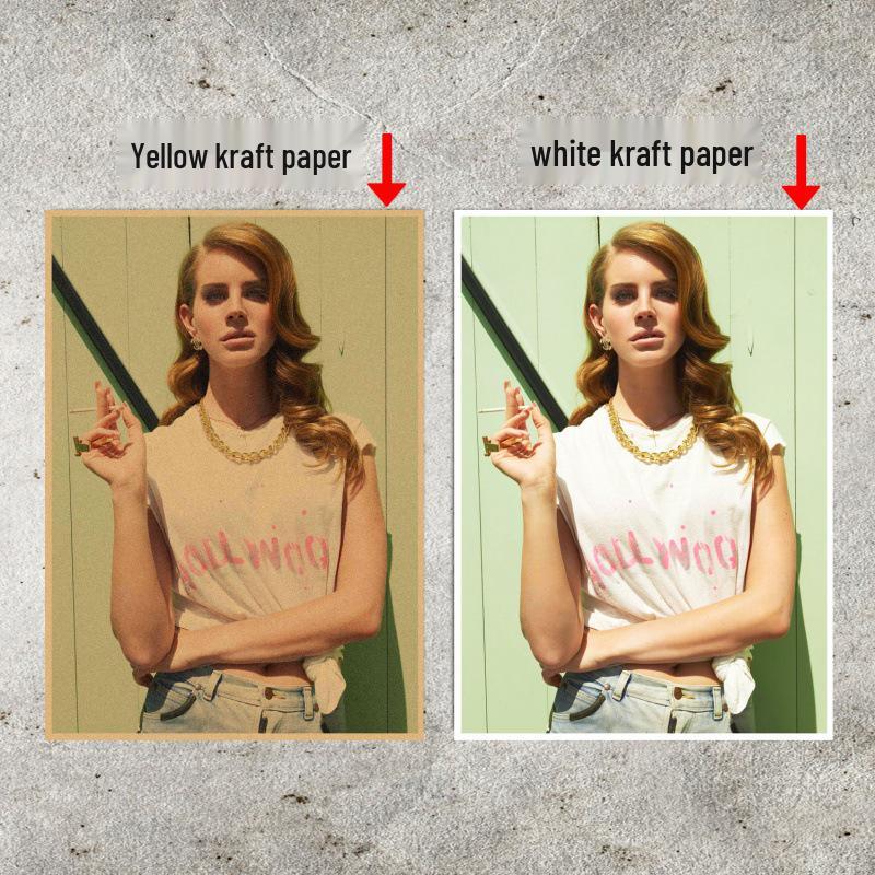 

Large Vintage Lana Del Rey Music Star Poster - European & American Style Wall Art White card paper (non-adhesive) 30*42 cm