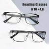 Reading Glasses Stylish Metal Half-Frame Presbyopia Glasses High-Definition Blue Light Protection Men'S Business Eyeglasses