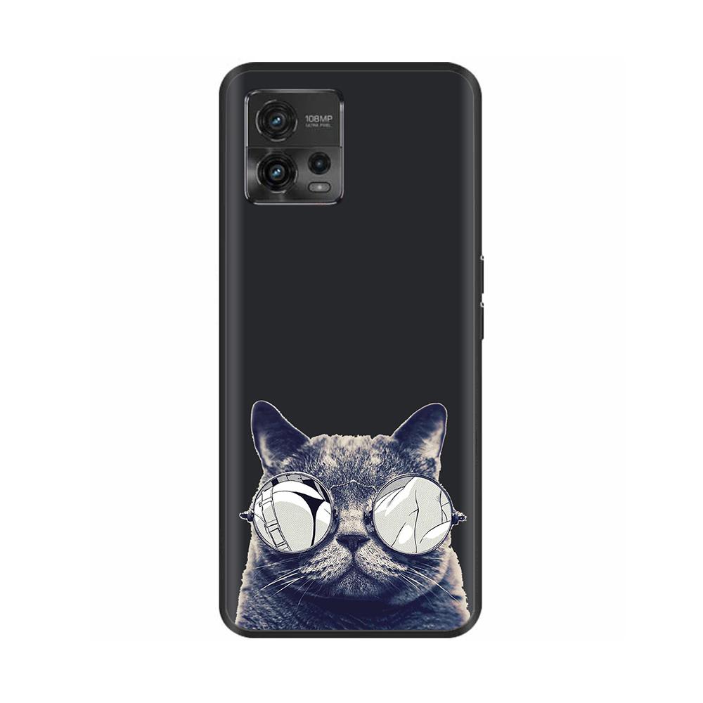 For Motorola Moto G72 Case G 72 Soft Black Painted Silicone Bumper Back Cover For Motorola Moto G72 Case 6.55" Coque Fundas Capa