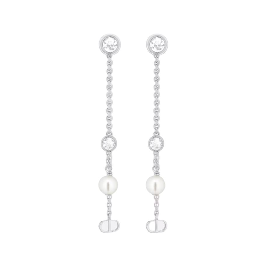 Dior Logo Metal Earrings Women Earrings Silver E3340WOMRS_D13S