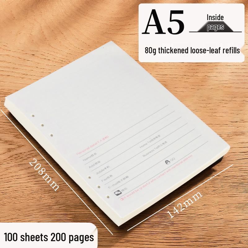 A5 Custom PU Leather Cover Loose-Leaf Notebook with Detachable Pages - Suitable for University Students and A4 Notepad Diary Use
