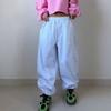 New Arrivals Open Run Balloon Sweatpants Wide Waist String Avang Bottom Stopper 