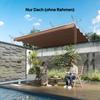 Einziehbare Pergola-Abdeckung, 2,55 x 2,5 m Ersatz-Markisenstoff für 3 x 3 m Gestell, Nur Dach, Braun