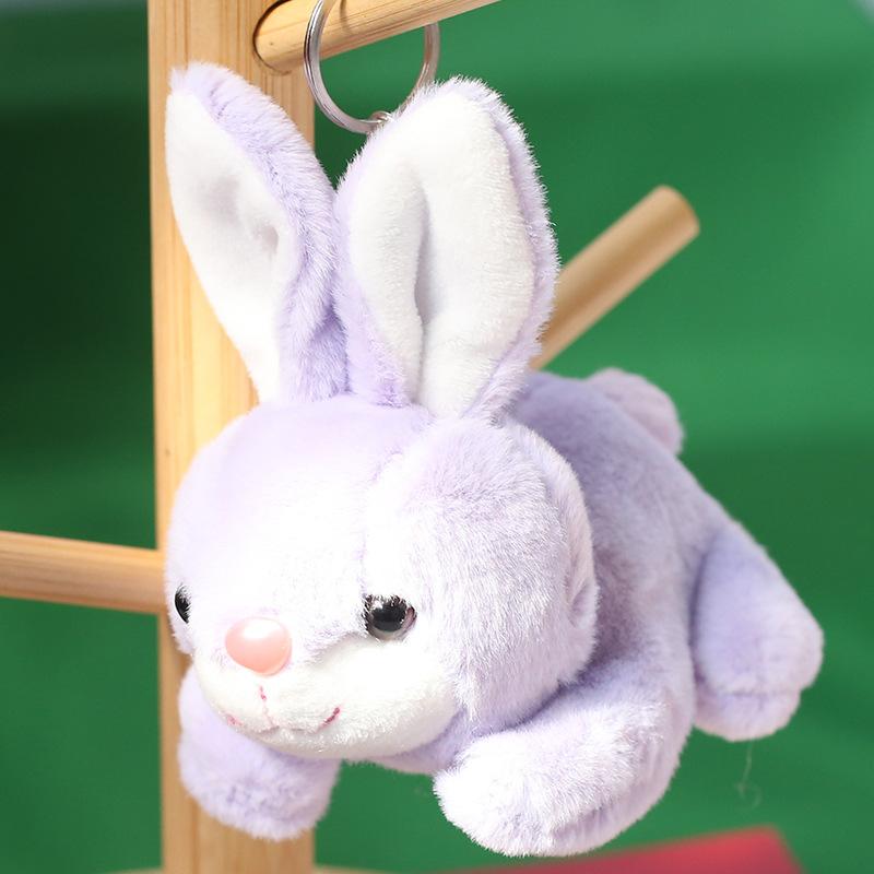 Kleiner Niedlicher Hase Anhänger Hase Plüschtier Schlüsselanhänger Kleiner Weißer Hase Taschenzubehör Rucksack Hängedekoration Mädchen