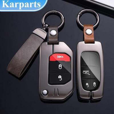 Metal araba uzaktan anahtar kılıfı tam koruma Jeep Wrangler JL TJ gladyatör JT 2018 2019 2021 Jeep Grand Cherokee için Renegade pusula