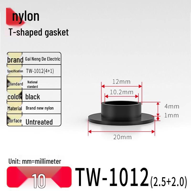 T-förmiger Nylon-Kunststoff-Dichtungsring und Schraubwellenhülse (Für dich: M2-M35)