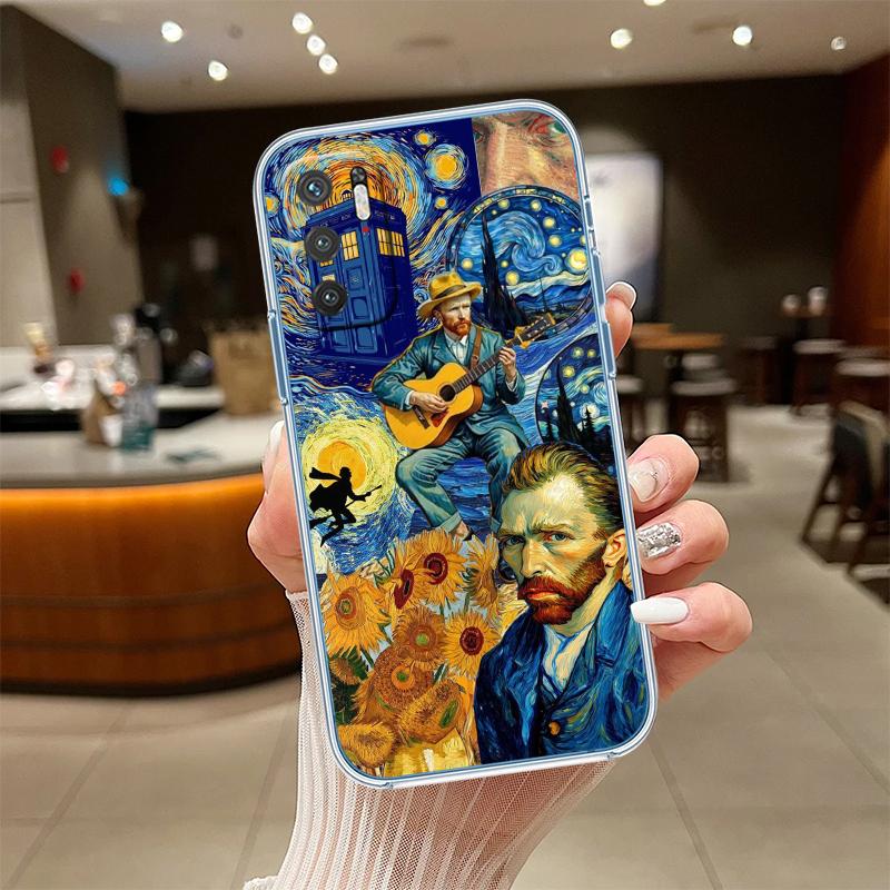 RE55 Starry Night Van Gogh Painting Phone Case for Motorola Moto Edge 20 30 40 50 S30 Fusion Ultra Pro Neo Lite + G200 G23