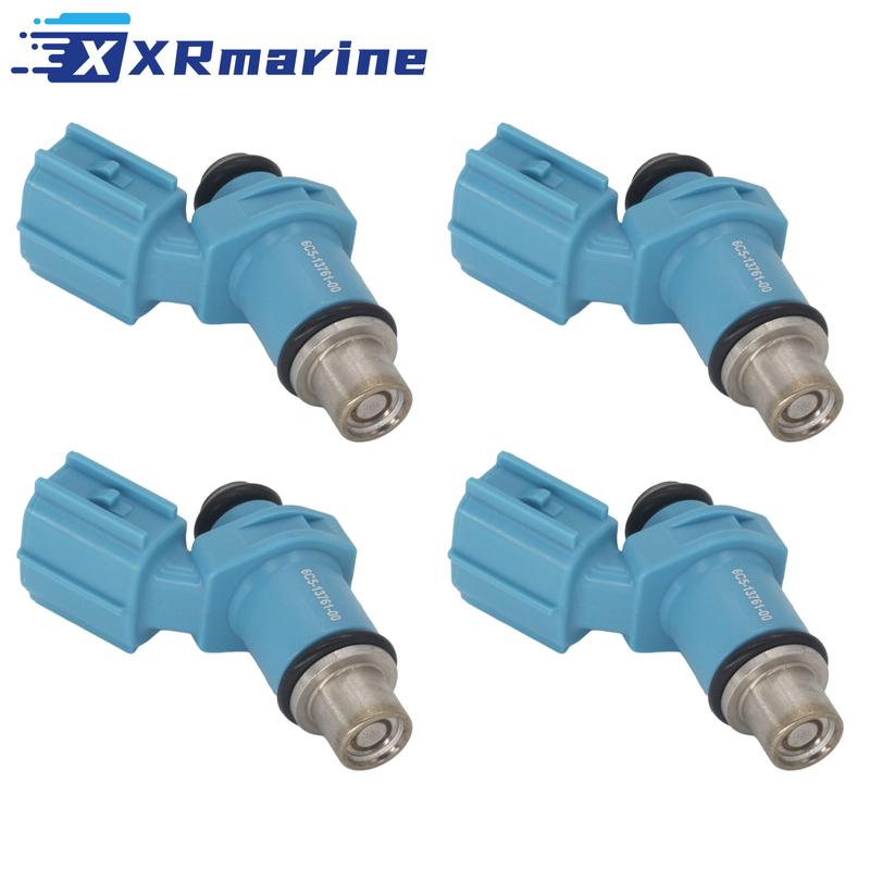4 Pcs Fuel Injectors 10 Holes 6C5-13761-00 for Yamaha 2 4 Stroke FT F T 40 50 60 70 HP Outboard Engine 6C5-13761-00-00 6C5-13761