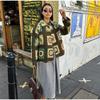 Jacquard Short Jacket Embroidery Thickened Warm Women Patchwork Lapel Short Coat Large Size Long Sleeve Loose Casual Outwear Retro Style Autumn