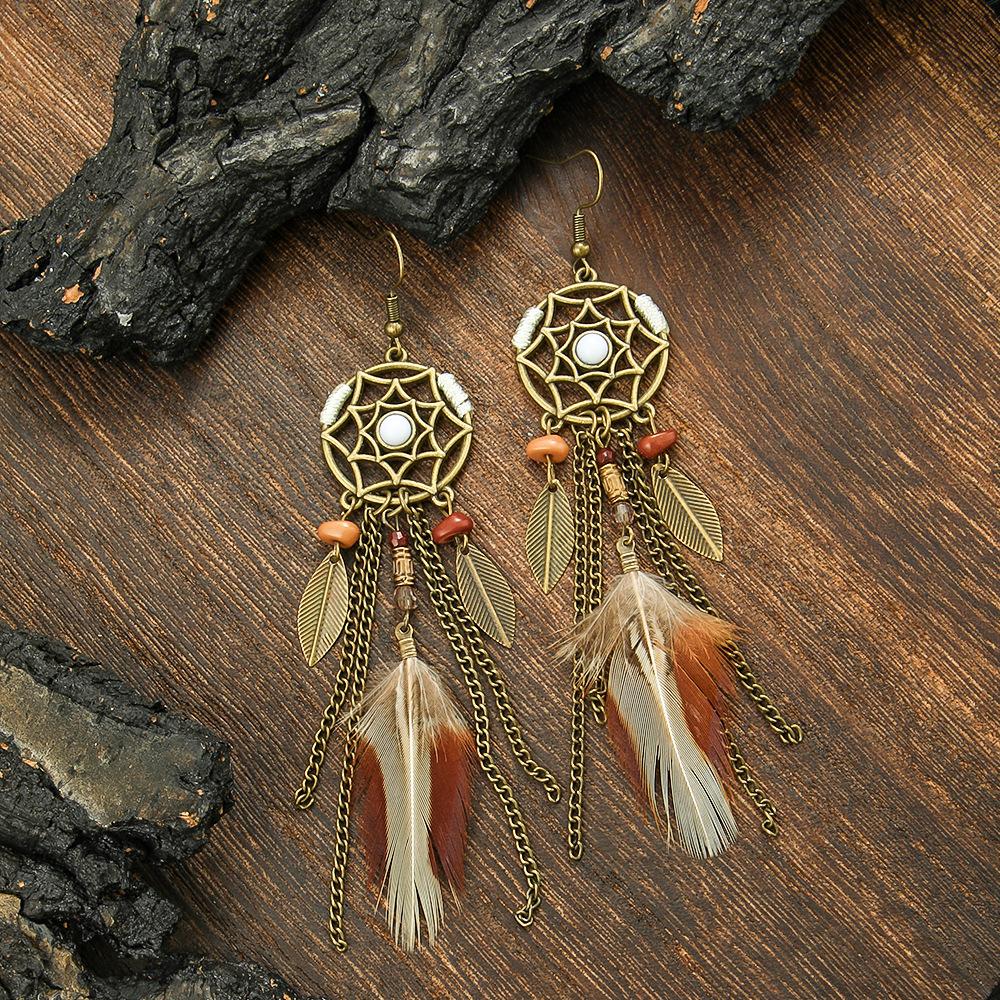 Fashion Ethnic Style High-end Fringed Earrings Personalized Retro Creative Tribal Style Earrings Yiwu Jewelry