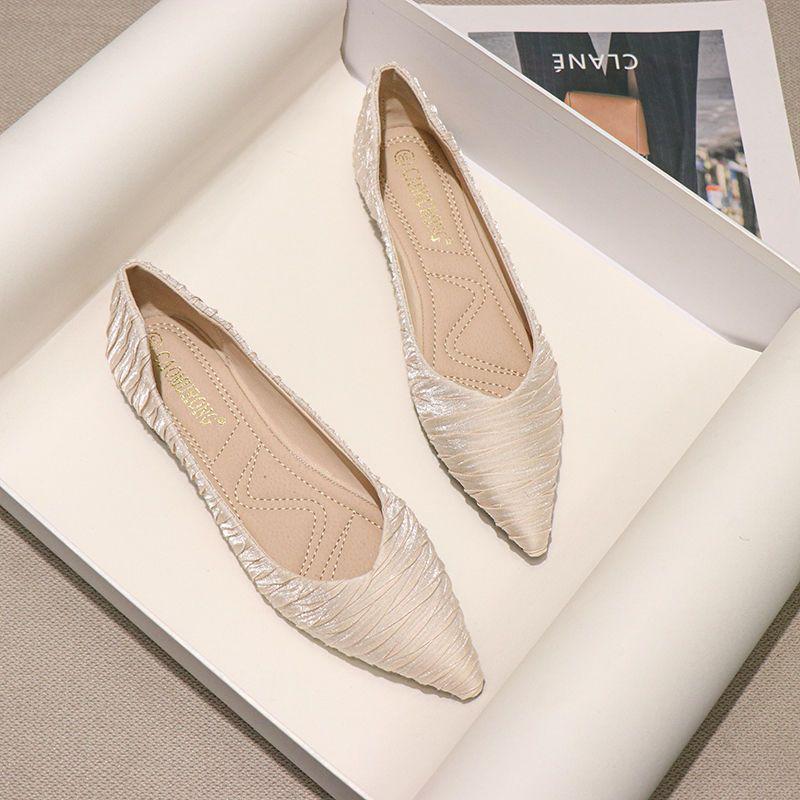 2024 Autumn Women's Fashion Mary Jane Flat Shoes - Versatile Pointed Toe for Skirts, Gentle Style