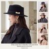 Wool Felt Women's Wool Hat Flat Top French Fedora Hat New Retro Lady Hat  Autumn Winter Daily Wear