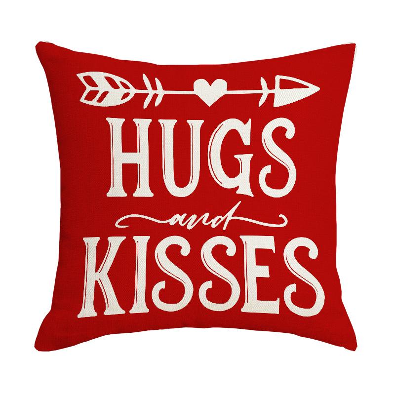 Pillow Valentine's Day Pillow Cover Red Love Bedside Pillow Sofa Cushion Cover
