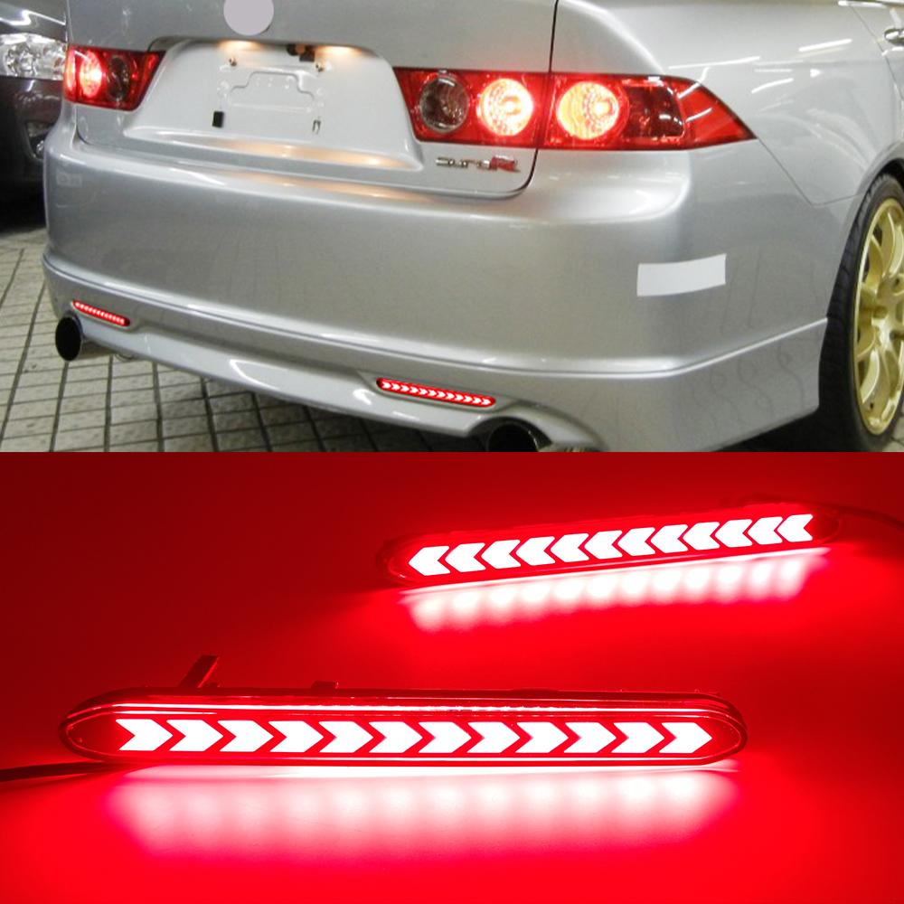 Auto LED Rear Bumper Reflector Light for Honda Acura TSX for Accord Odyssey CR-V Element Brake Lamp Foglight