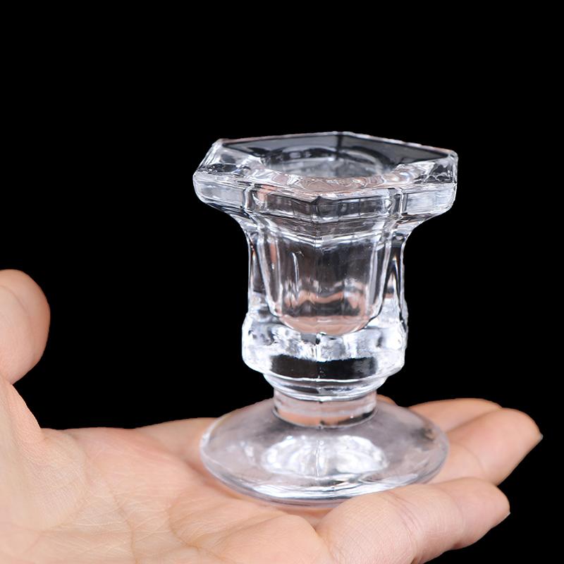 1/2Pcs Crystal Glass Candle Holder Stand Wedding Candleholder Candlestick Candle Base Candelabra Dining Home Decor Candle Accs