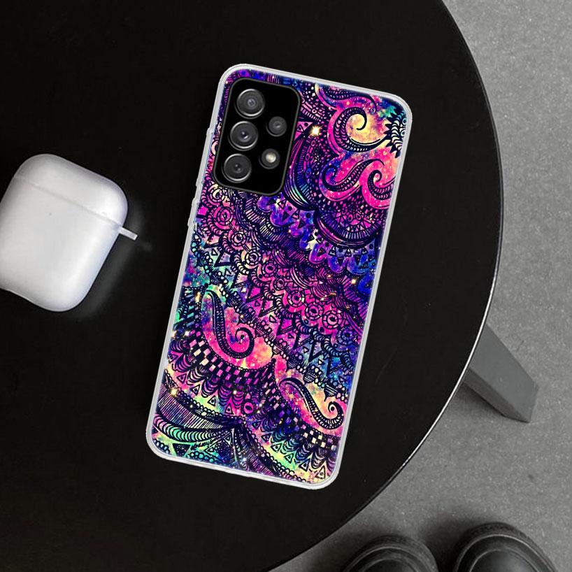 Mandala Sunflower Mandala Phone Case Cover for Samsung Galaxy A12 A22 A32 A52 A72 A02S A51 A50S A31 A20S A10S Note 20 Ultra 10 P