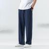 Pantaloni da yoga larghi con coulisse in cotone e lino, casual ed estivi da uomo, abbigliamento da uomo, pantaloni sportivi larghi da uomo