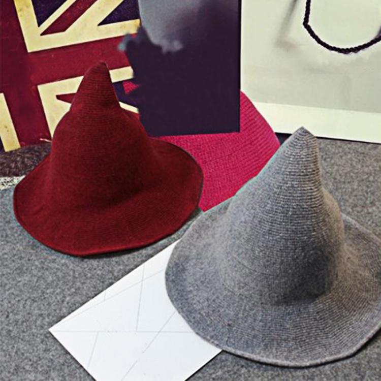 Halloween Personality Wizard Steeple Great Brim Wool Cap