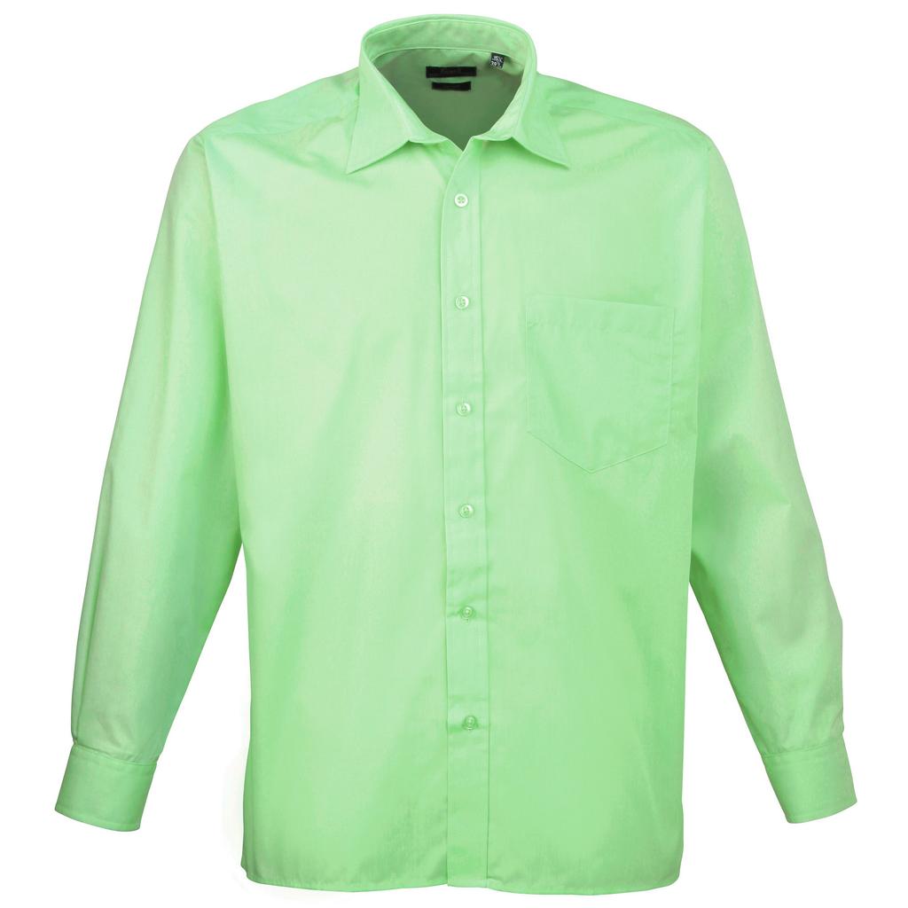 Premier Mens Premier Poplin Long-Sleeved Formal Shirt