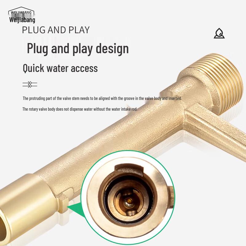 WEIJIABANG Brass Garden Quick Water Tap Kit
