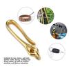 2pcs Fish Hook Keychain Belt Clip Holder Brass Car Keychain Hook U Shaped Key Chain  Car Use