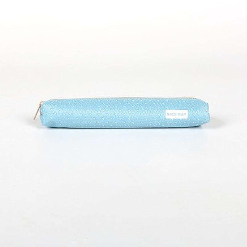 Strip Shape Candy Pencil Case Bag Dots Canvas Pens Storage Bag Stationery Pouch for Kids Girls Portable Lipstick Bag