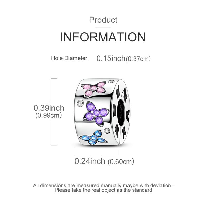 100% Real Copper Charms Bead Luminous Butterfly Dangle Fit Original Bracelet Diy For Woman Jewelry Party