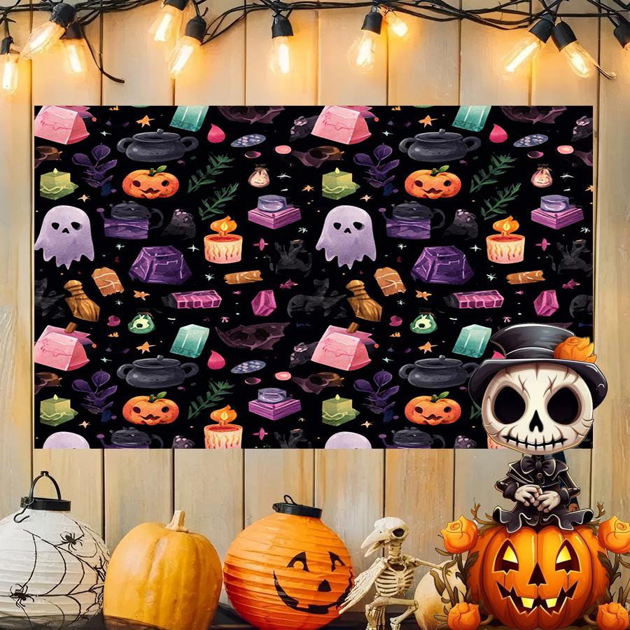 Halloween Flying Pumpkins Background Cloth Hanging Cloth Bedroom Bedside Decorative Wall Cloth Rental Dormitory Tapestry