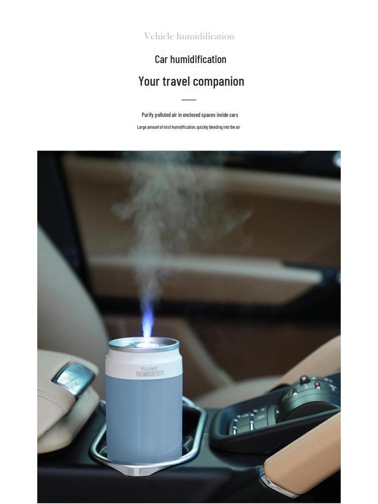 Umidificatore USB Portatile Creativo a Forma di Lattina di Coca-Cola per Casa, Ufficio e Auto