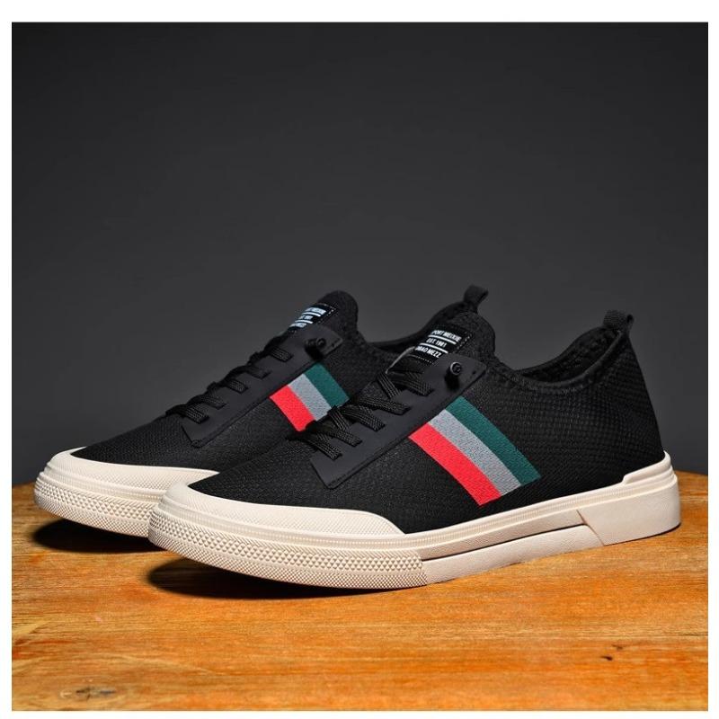 Men's Shoes, Breathable, Knitted, Mesh Shoes, Canvas, Casual Board Shoes, Work Shoes
