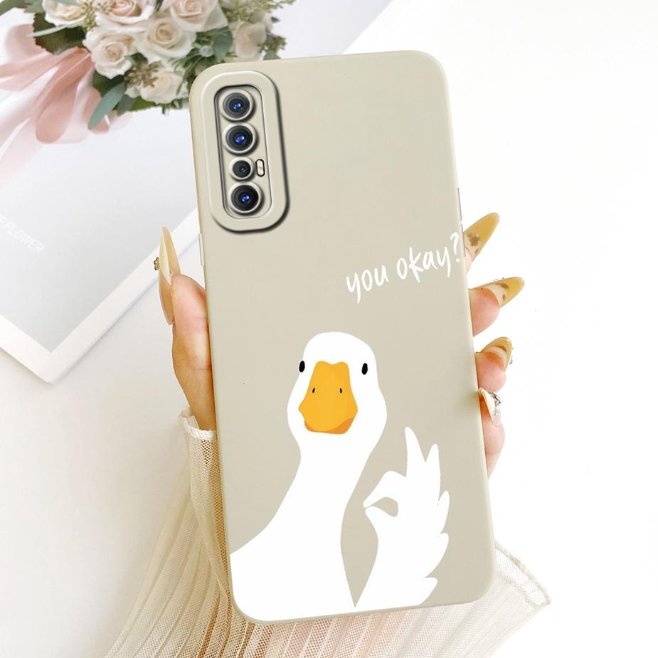 For Oppo Reno3 Pro 4G Case CPH2035 CPH2037 Cute Cat Duck Cartoon Cover Soft TPU Phone Case For Oppo Reno 3 Pro 5G CPH2009 Fundas