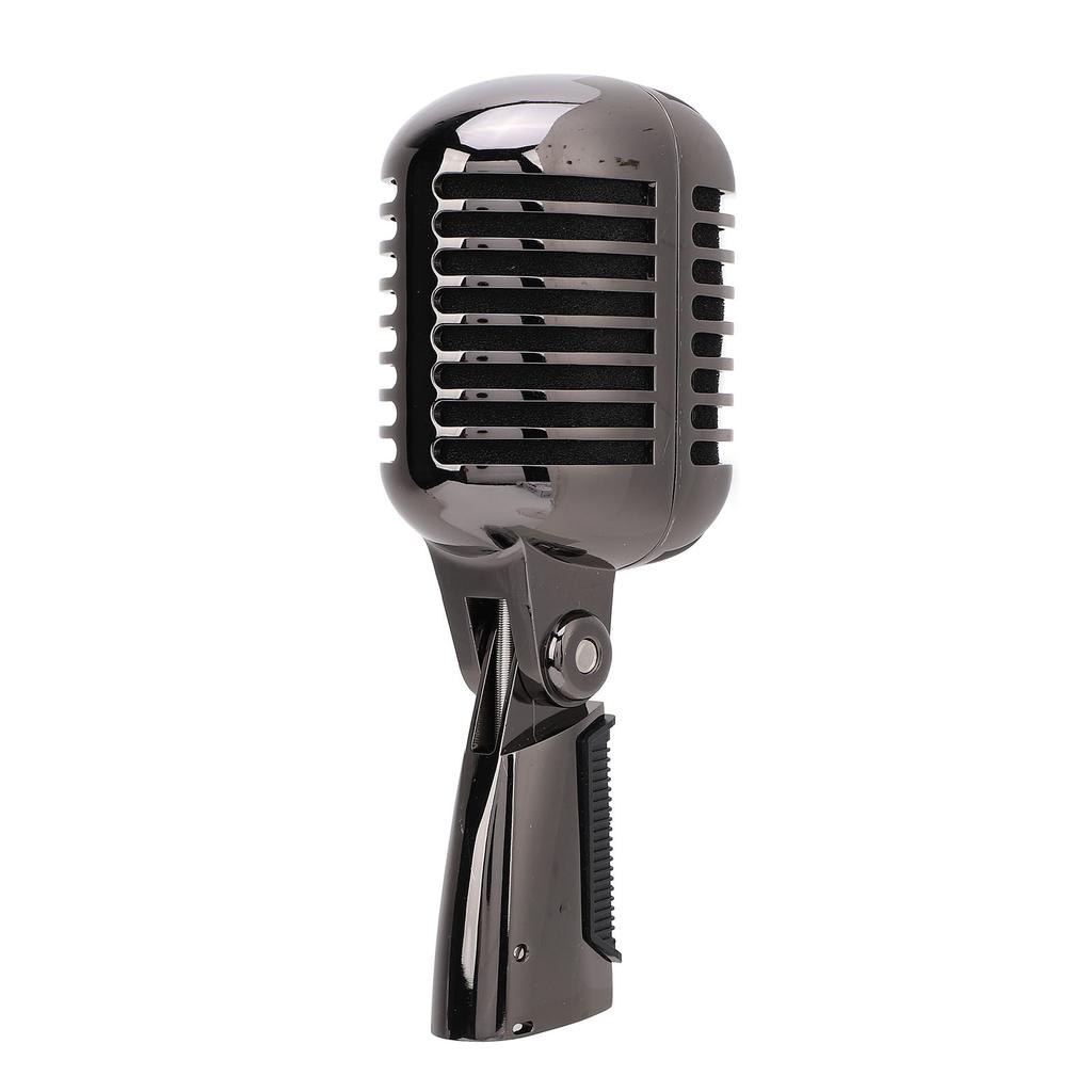 Klassisches Retro Dynamisches Gesangsmikrofon Niere Zinklegierung Universalständer Altes Vintage Dynamisches Gesangsmikrofon