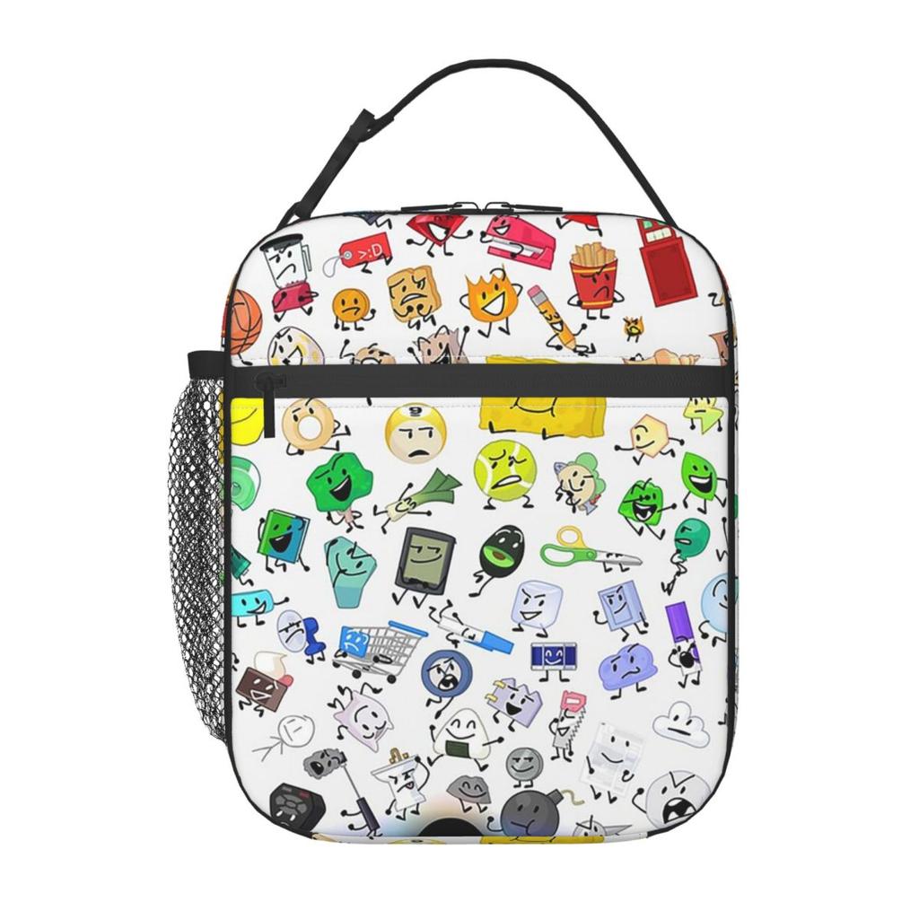 BFB And TPOT Full Cast BFDI Insulated Lunch Bag for Women Kids Leakproof Food Boxes Thermal Lunch Box Tote