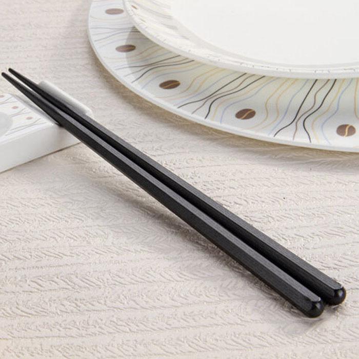 Hexagonal Japanese Alloy Chopsticks Set for Sushi and Cuisine